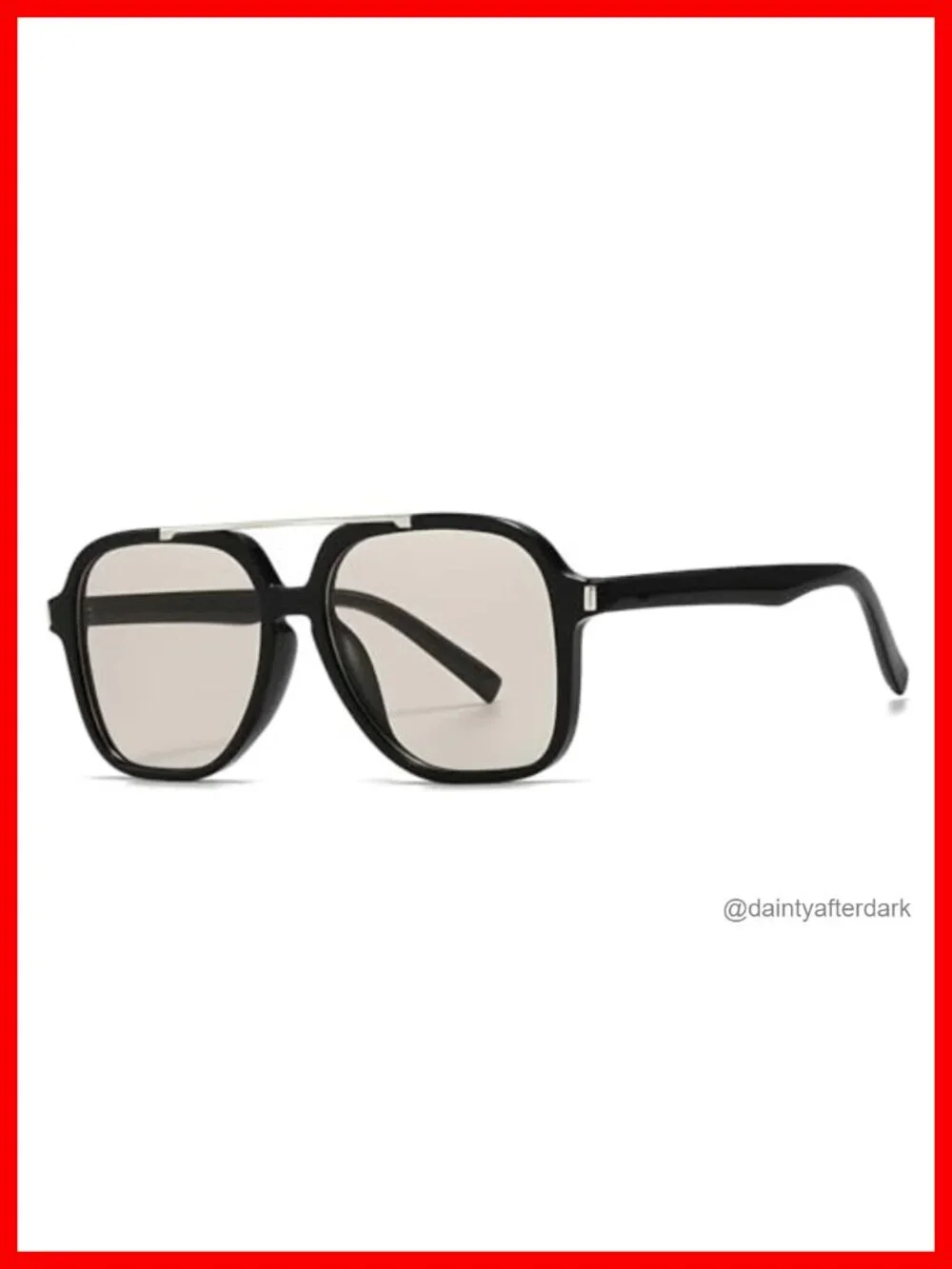 Trendy Square Aviator Sunglasses UV400 Protection Unisex Fashion